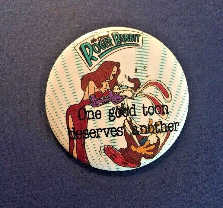 Vintage ROGER RABBIT with Jessica and Roger Rabbit Pinback Button