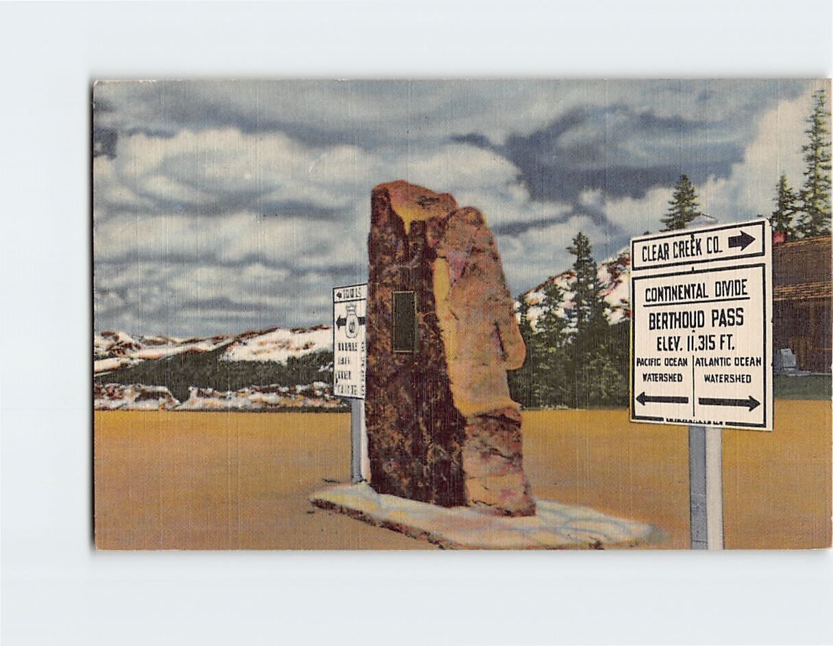 Postcard Markers At The Summit Of Berthoud Pass, On Highway U. S. 40, Colorado
