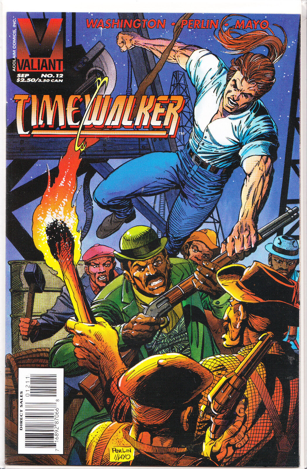 Timewalker #12 - September 1995 - Acclaim Comics - Valiant - Mint Vtg 90s Perlin
