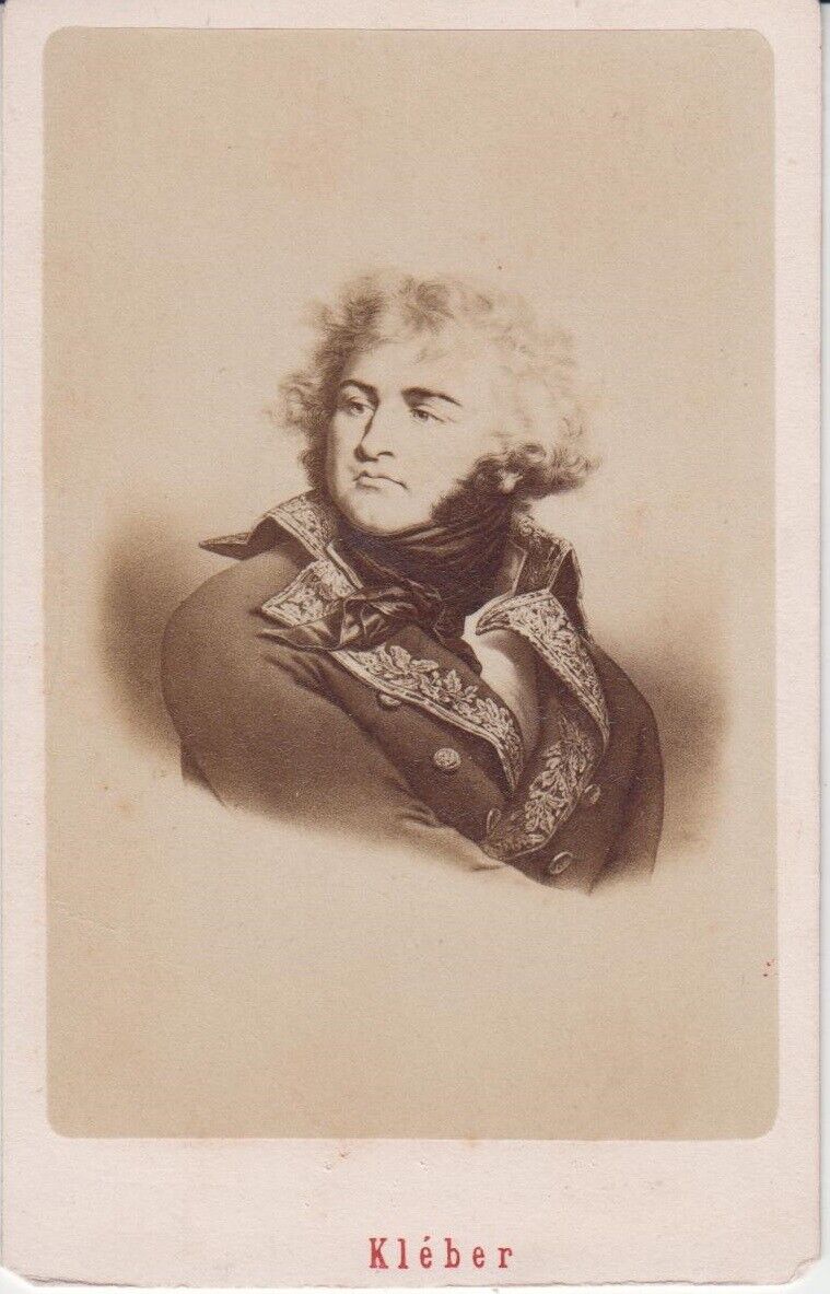 19th E. NEURDEIN CDV photo: General Jean-Baptiste KLÉBER (1753-1800).