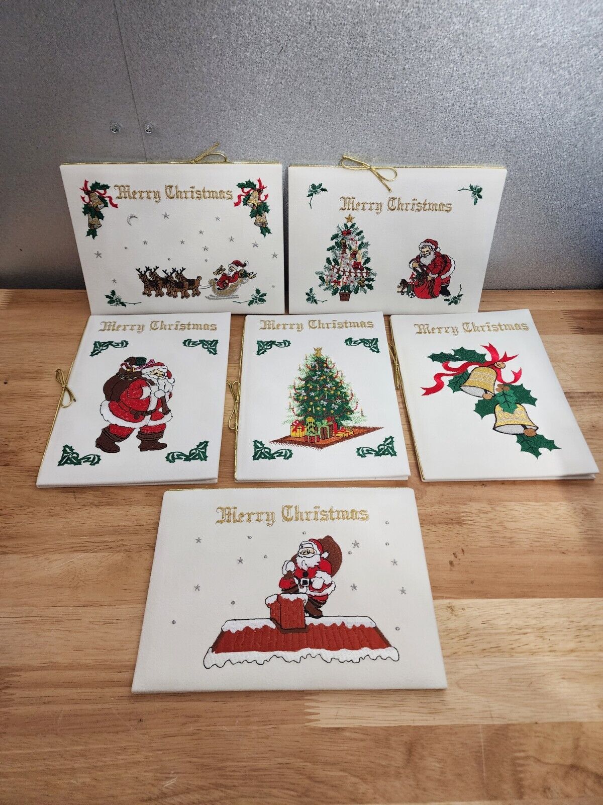 CHRISTMAS CARDS-VTG-Sentimental Stitches-Limited Ed.-Greeting Cards 6 New In Box