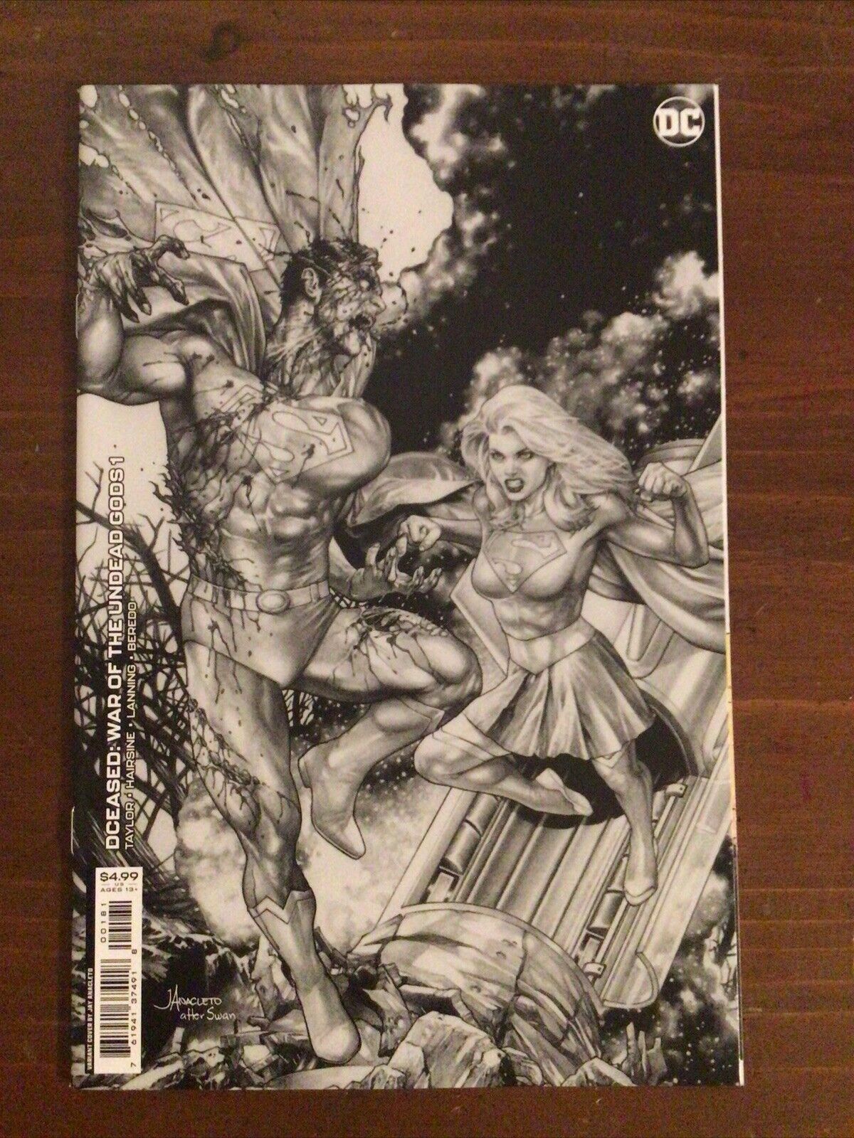 DCEASED WAR of the UNDEAD GODS 1 Jay Anacleto Card Stock  Variant. NM.