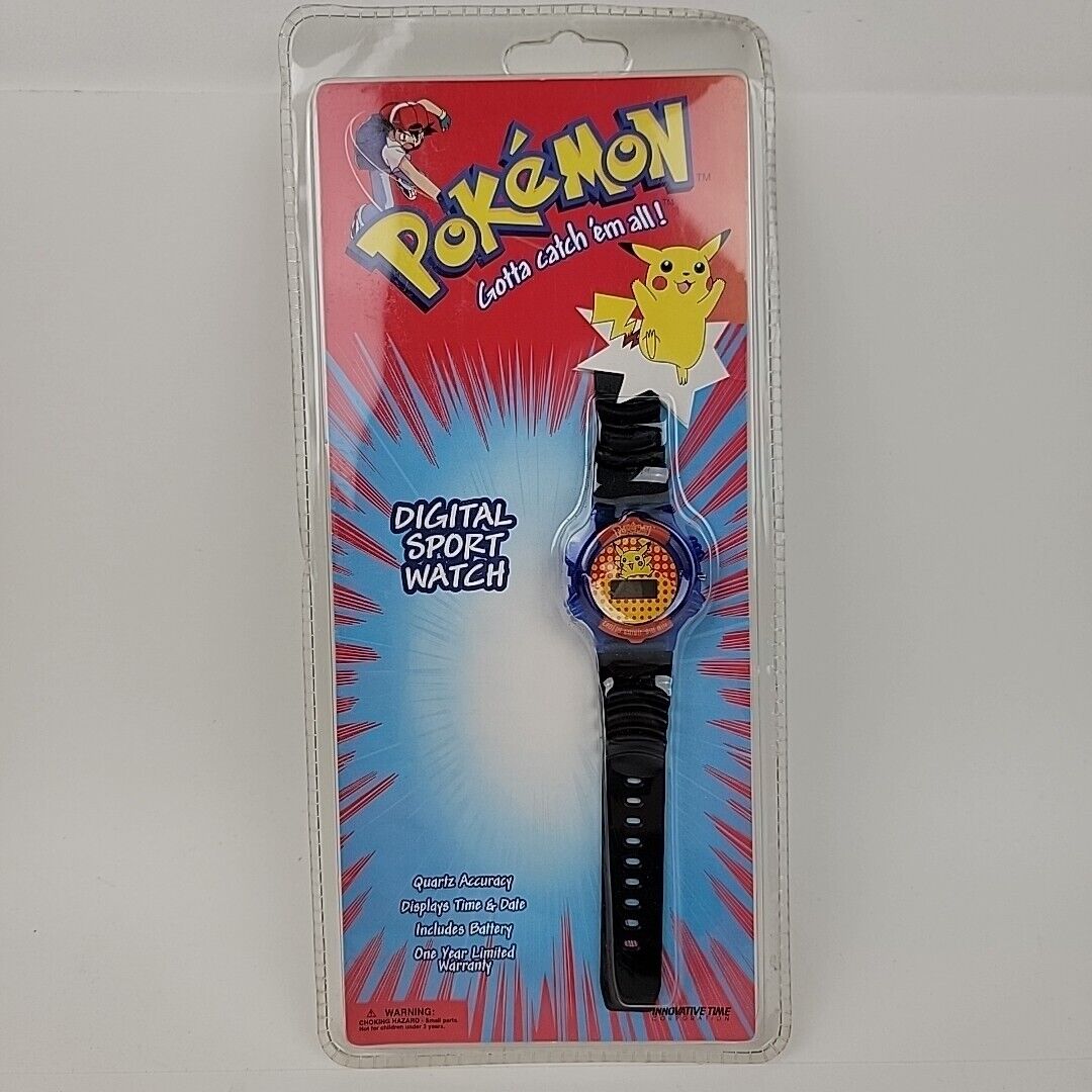 Vintage Pokemon 1999 Nintendo Pikachu Watch Trendmasters Digital Rare