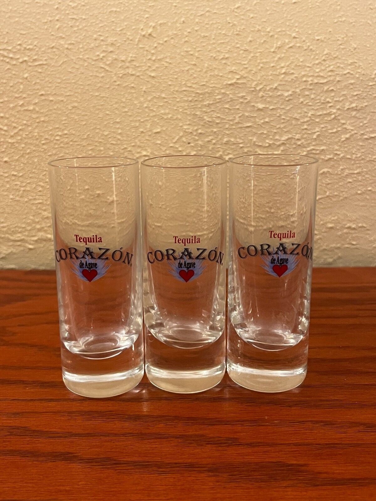Tequila Corazon de Agave Tall Shot Glass Great Condition 4.25 Spirit Collectable