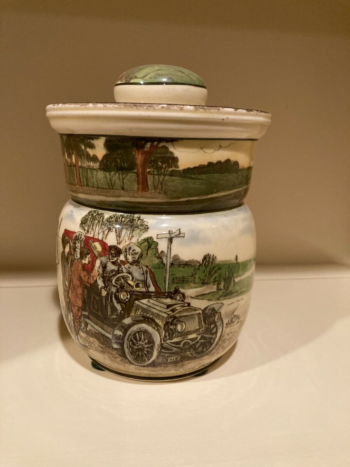 Royal Doulton Early Motoring Tobacco Jar (circa 1905 - 1928
