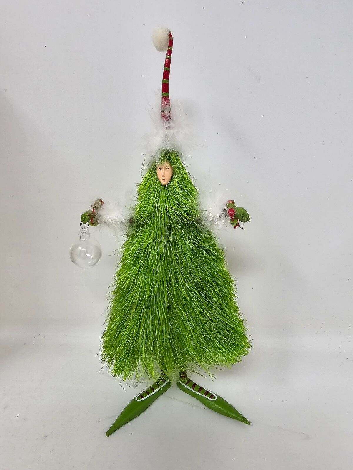 Dept 56 Christmas Krinkles By Patience Brewster Santa Tree Holding Ornaments