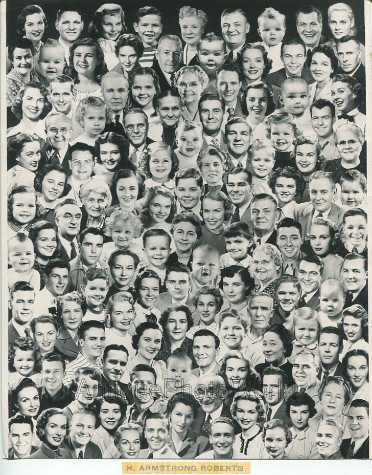 Happy faces fun antique photo montage collage by H. Armstrong Roberts