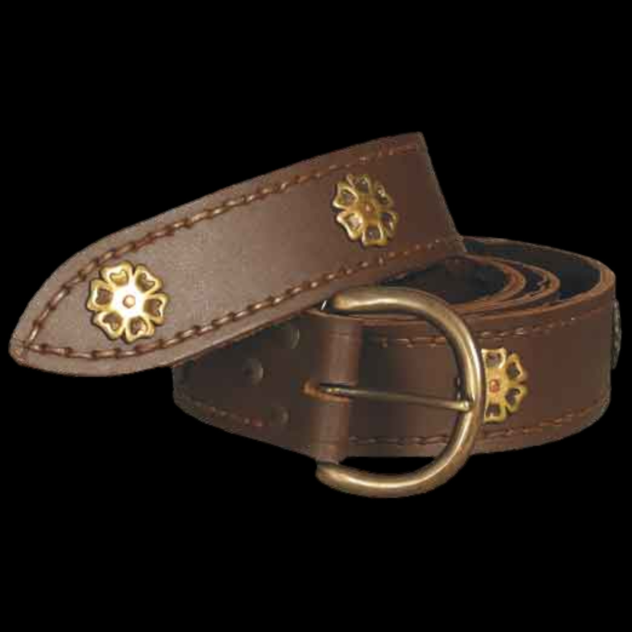 Long brown knight decorated belt    ws200678