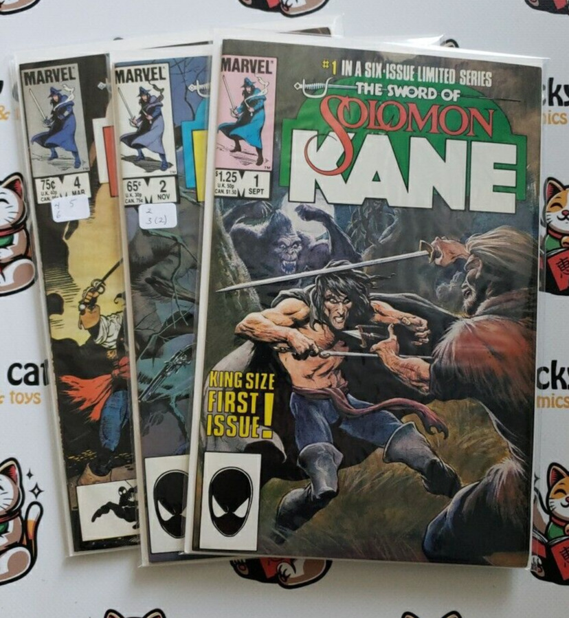 THE SWORD OF SOLOMON KANE #1-6 1985 Marvel Complete Run 8 Books Total