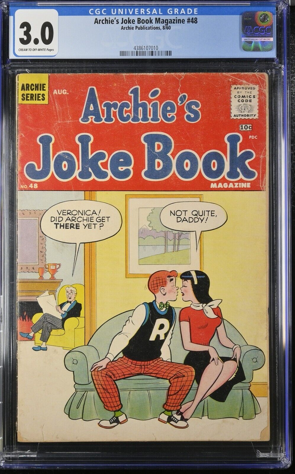 Archie\'s Joke Book Magazine #48 1960 CGC 3.0 G/VG CR/OW Pgs early Neal Adams art