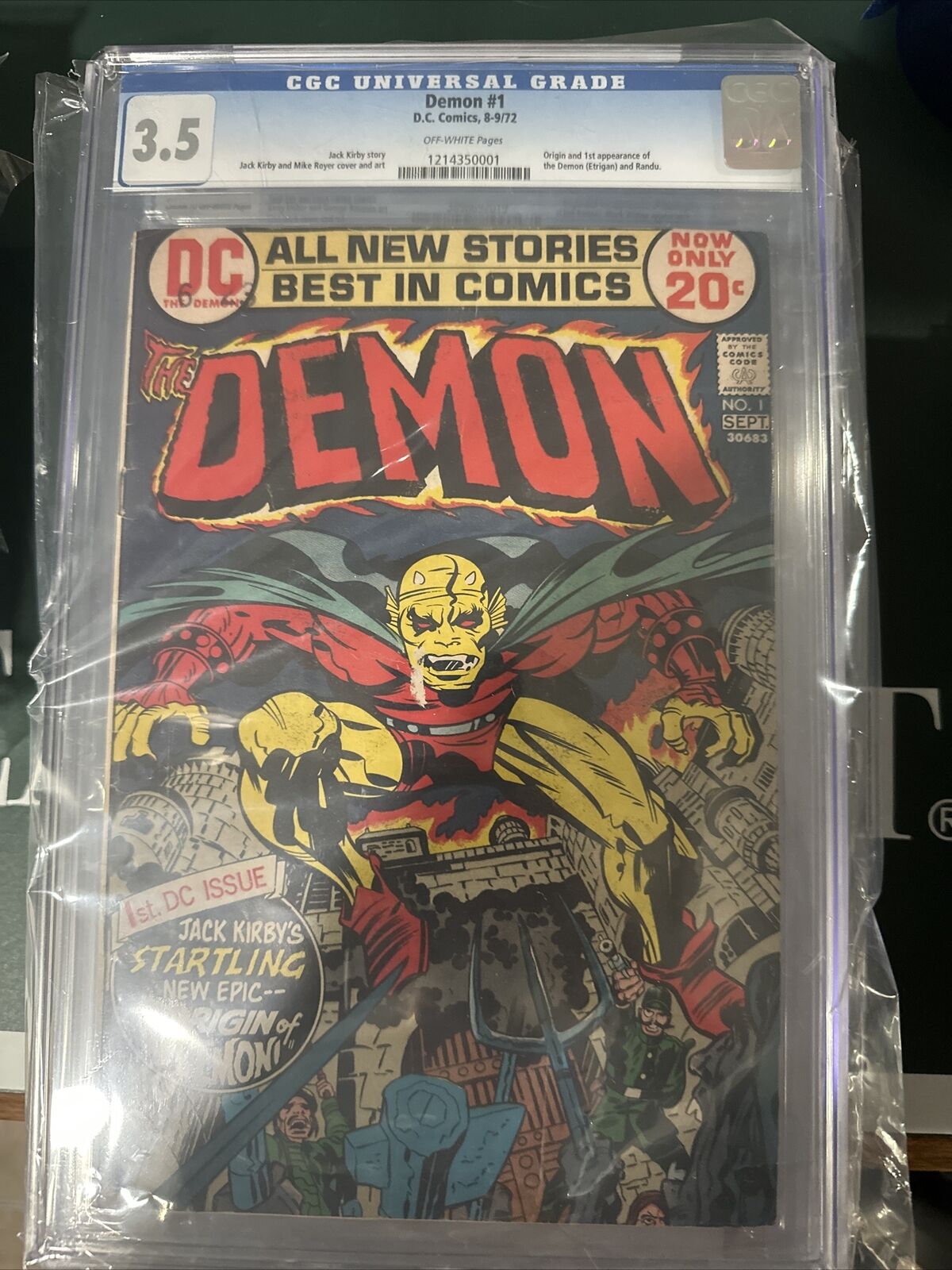 Demon #1 - CGC 3.5 OW Pages - DC Comics 1972