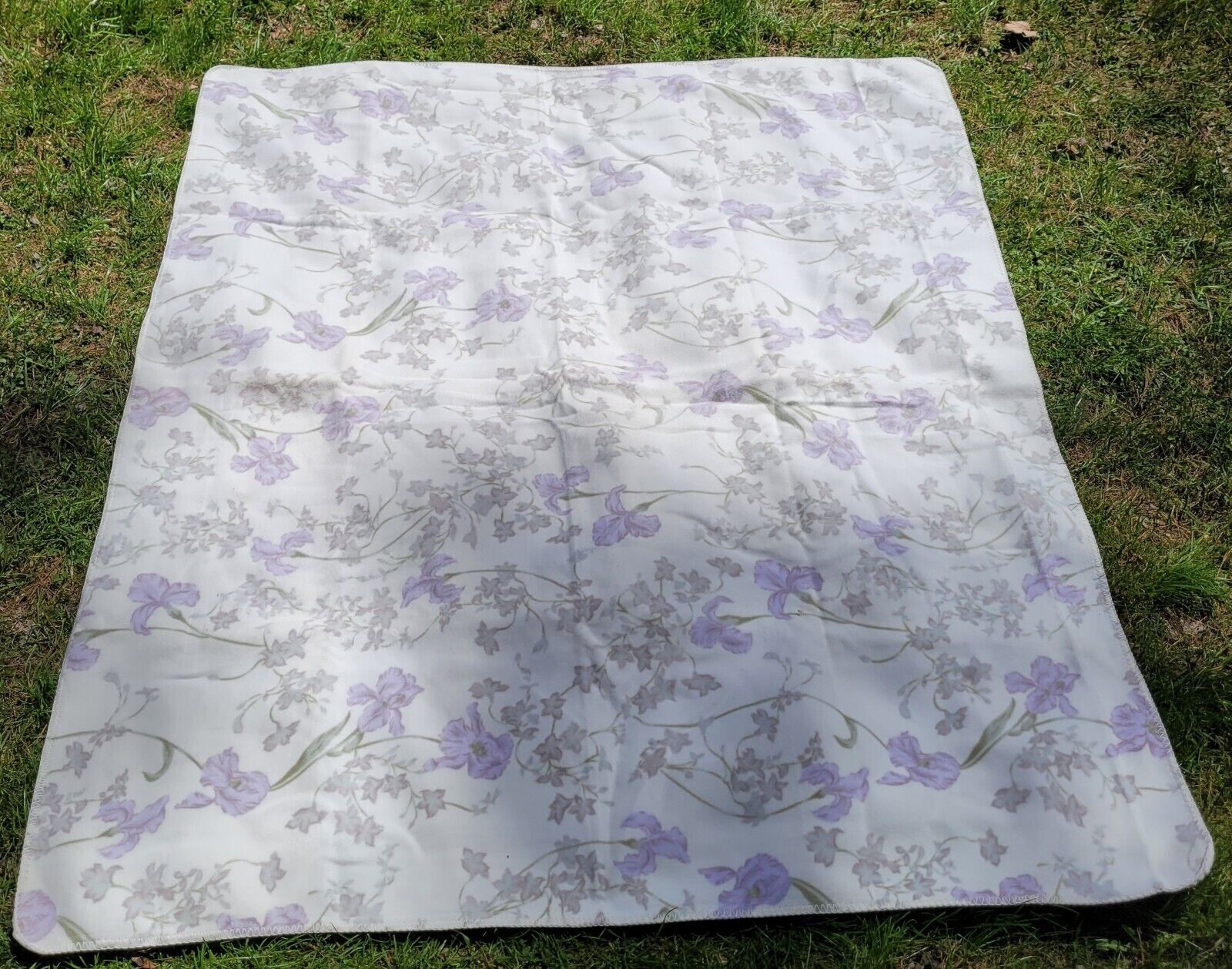 Vintage Garden Blanket Lavender Purple Twin ? Bedroom Guest Sofa Country Rustic 
