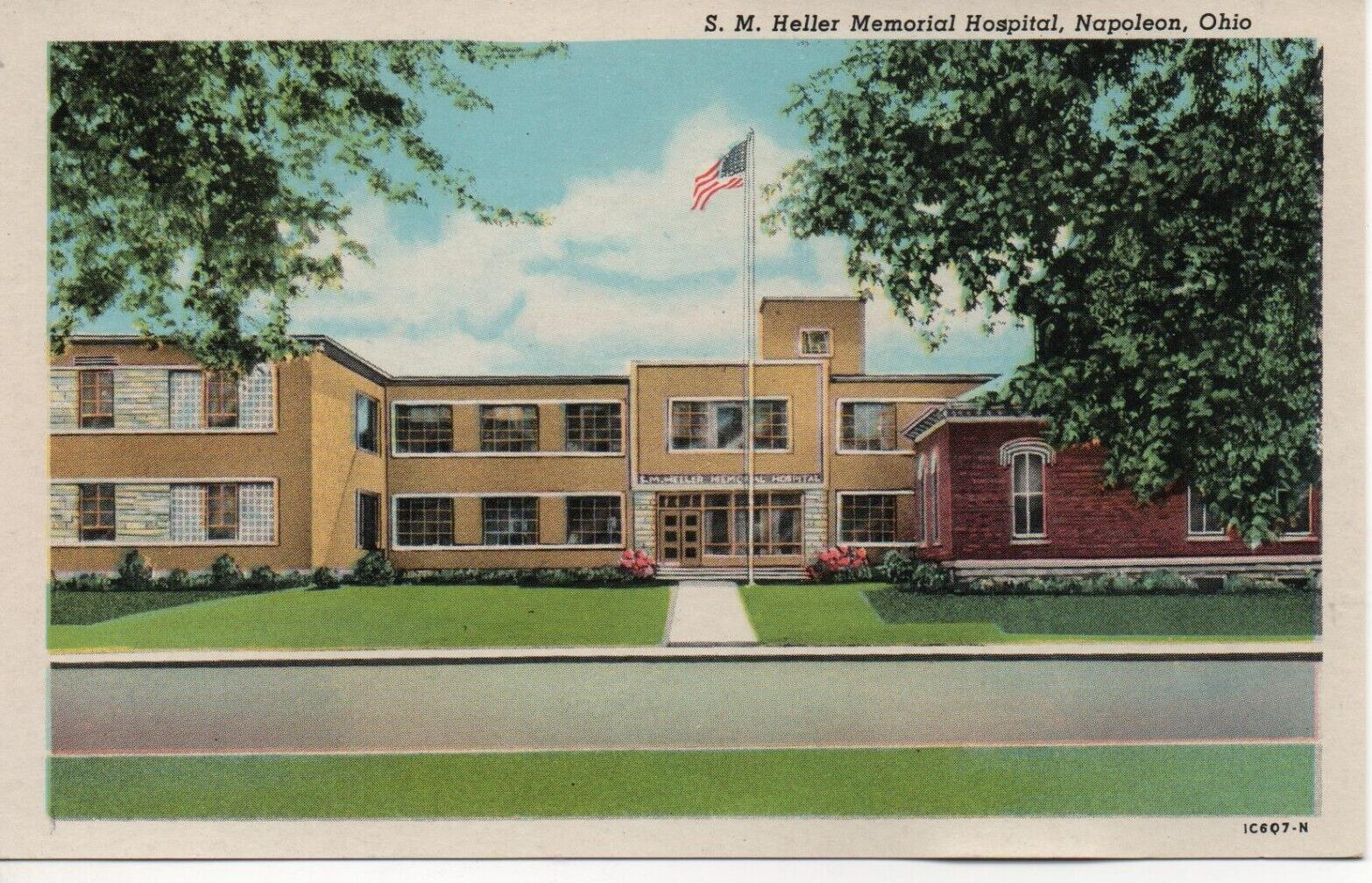 Napoleon OH Ohio S.M. Keller Memorial Hospital  Postcard F30