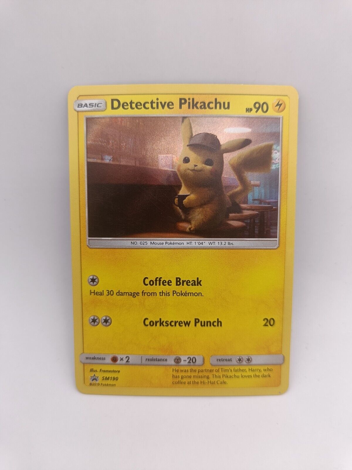 Pokemon Detective Pikachu Promo - SM190 - Holo Pokémon Card