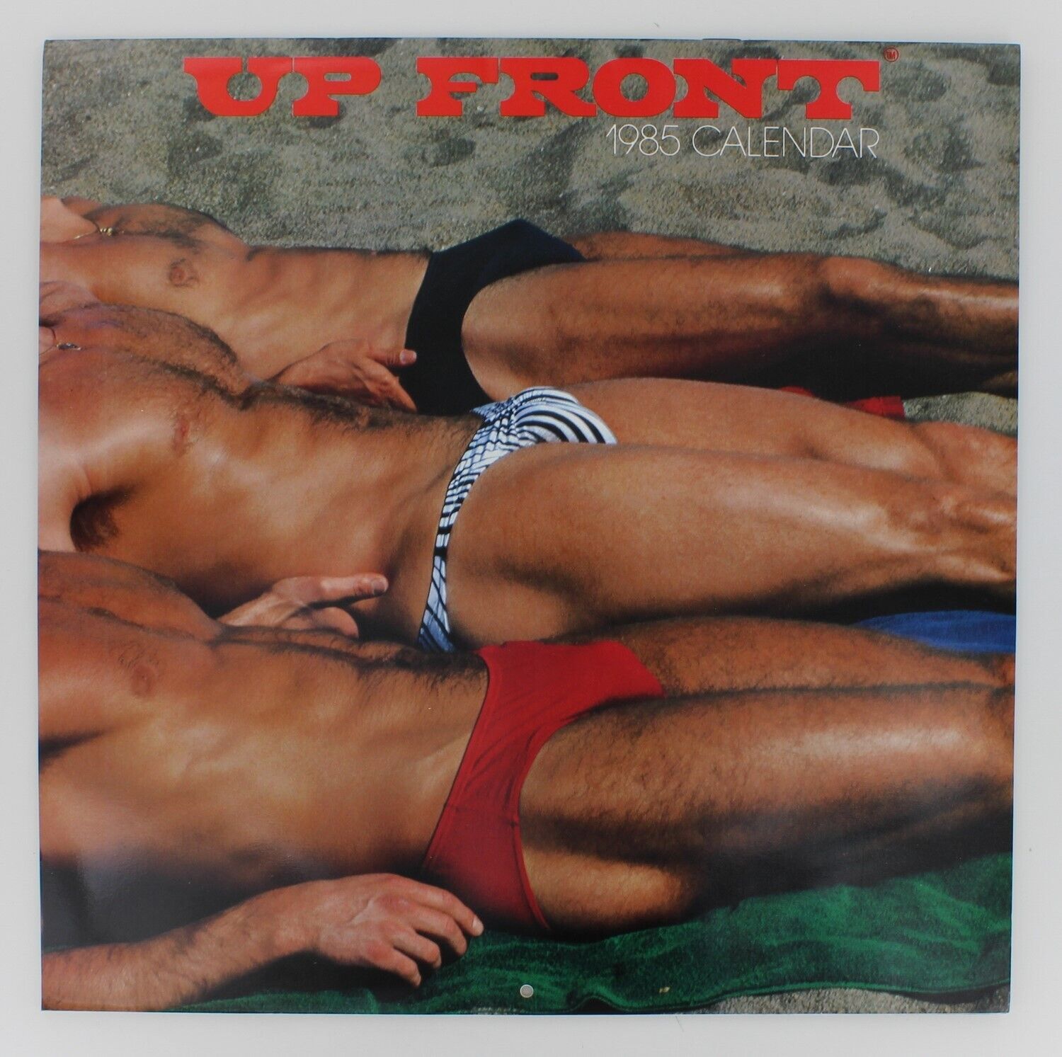 Up Front 1985 Gay Men Calendar w/Insert Beefcake Physique Hunks Stacy Kimball
