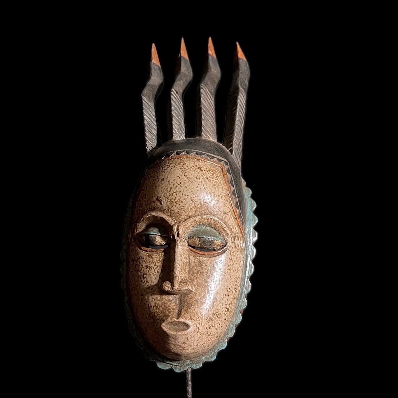 African Home Décor Baule Antique African Masks Wall Hanging Primitive-G1589