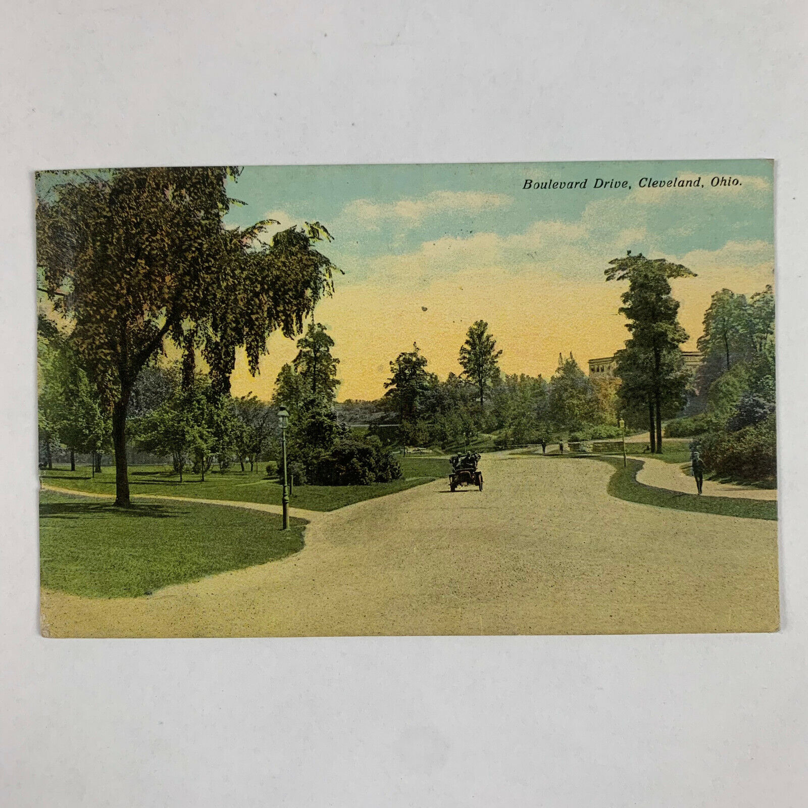 Postcard Ohio Cleveland OH Boulevard Drive Automobile 1911 Posted