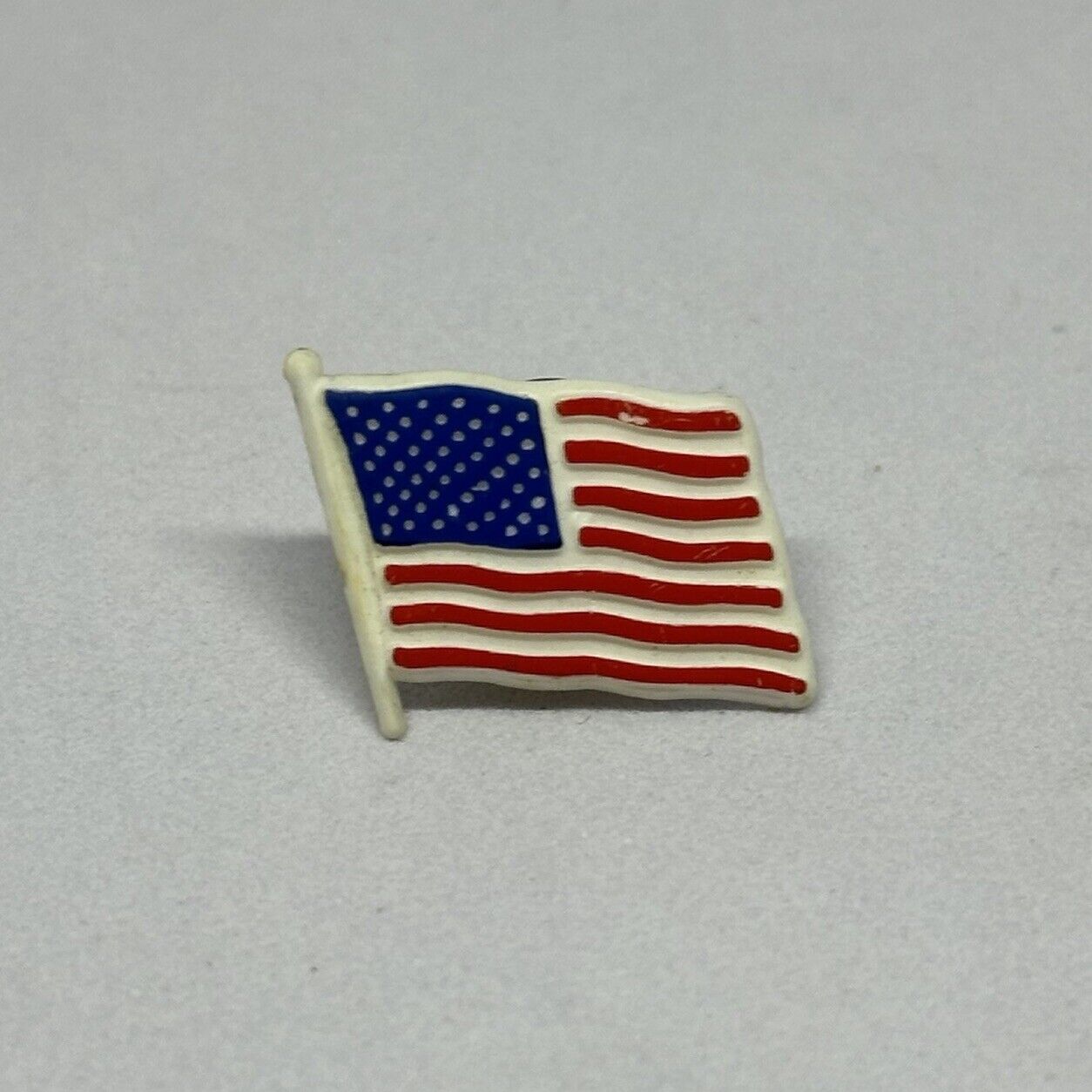 Vintage USA American Flag Patriotic Tack Lapel Pin Painted Plastic