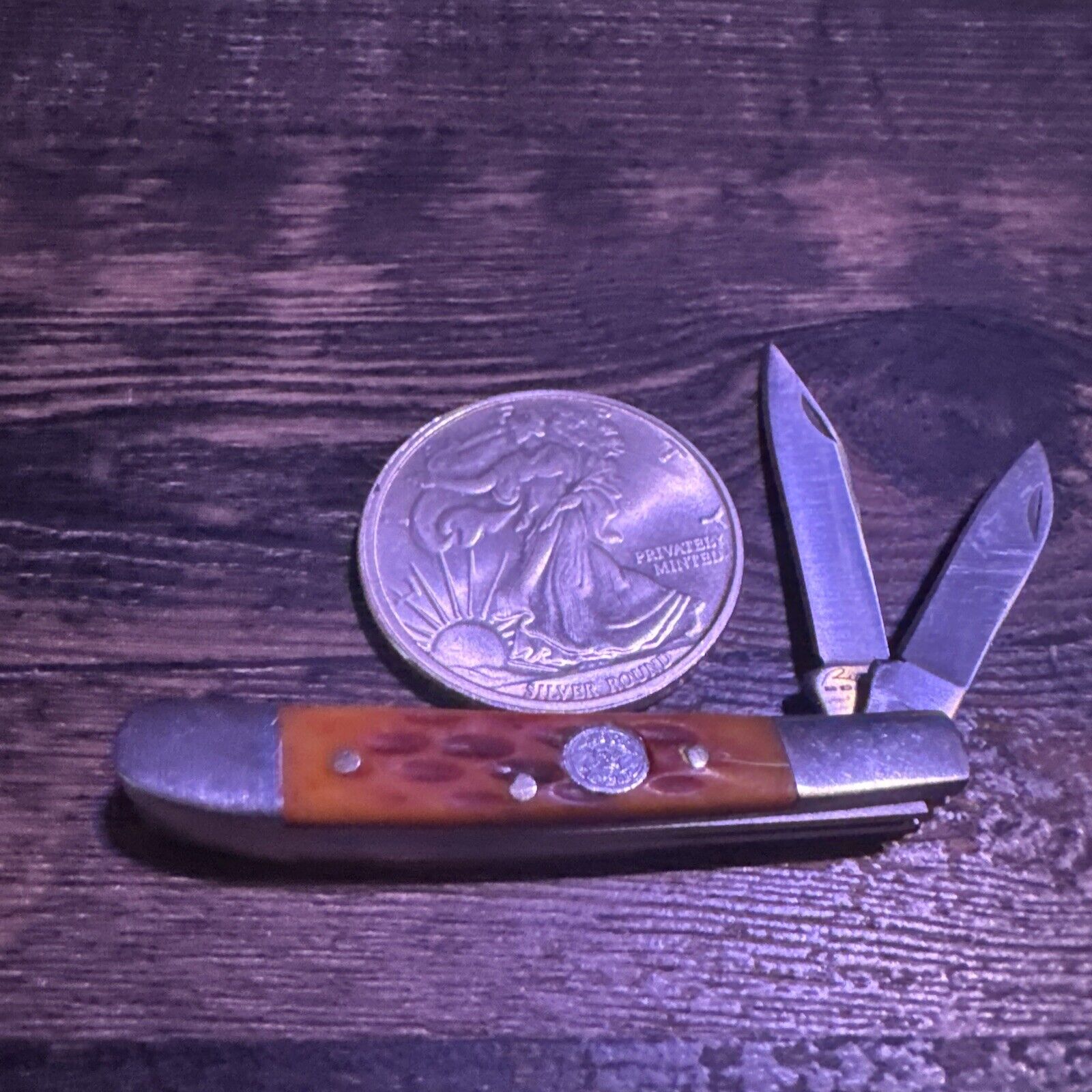 Mini Trapper Pocket Knife - Unknown Maker - Gentlemen’s Knife Stainless 2 Blade