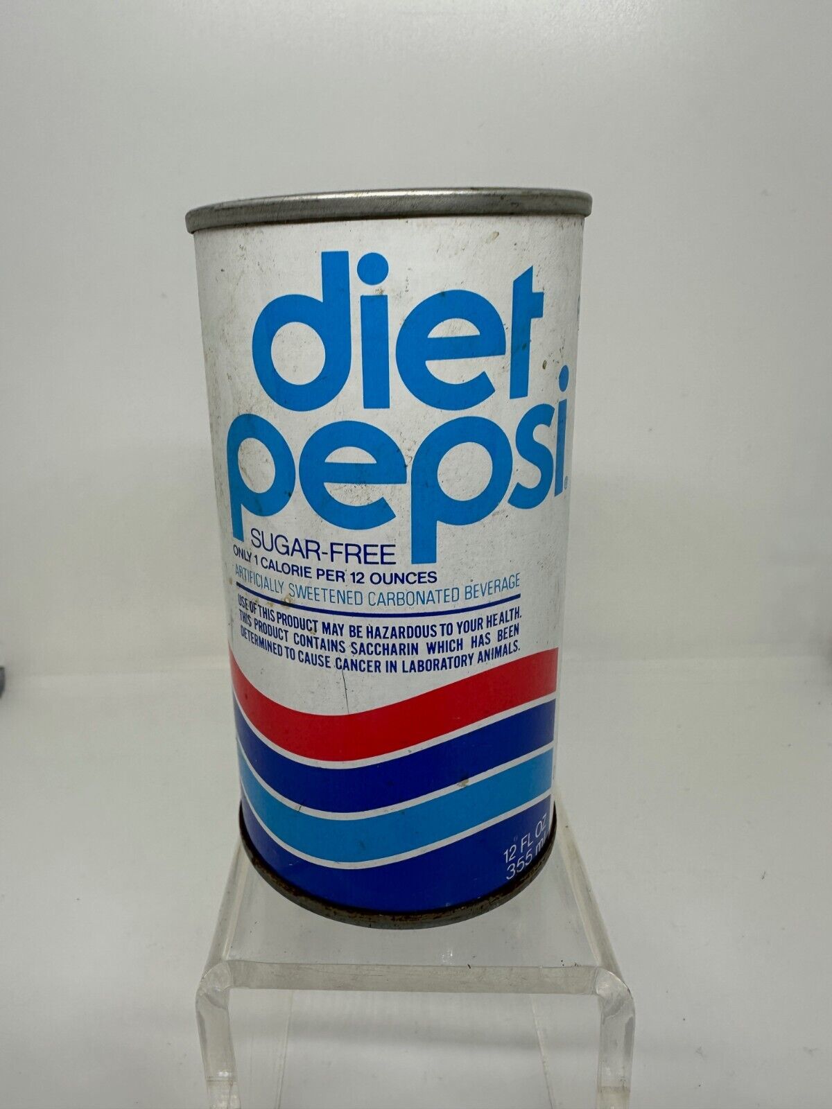 Vintage 1970\'s Diet Pepsi Original Crimped Steel Can Pull Tab 12oz