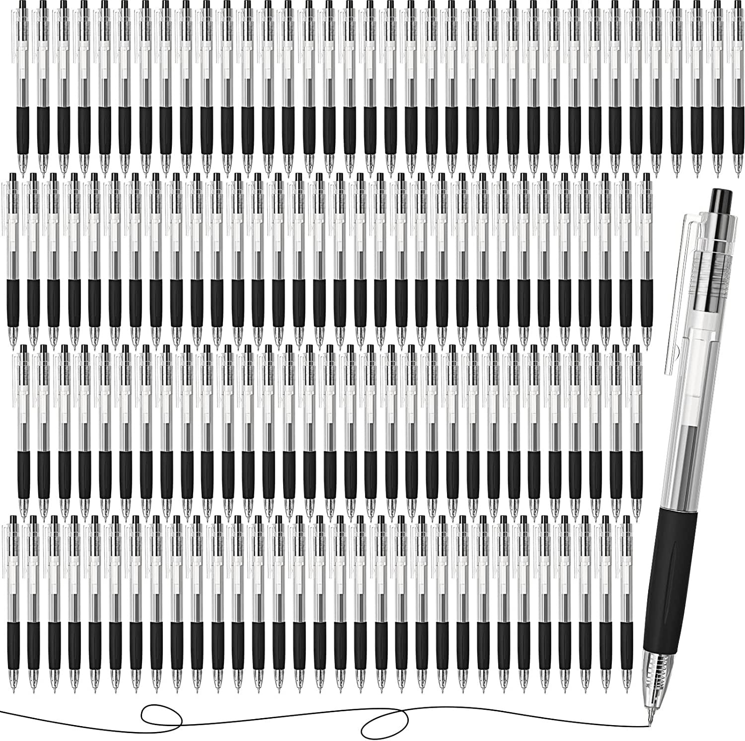 400 Count Pens Bulk Black Retractable Ballpoint Pens Ballpoint Ink Pens in Bulk