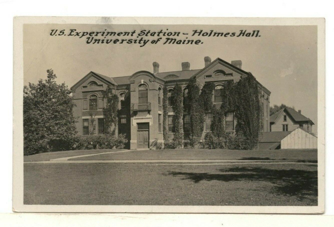 1928 RPPC: U.S. Experiment Station – Holmes Hall – University of Maine, Orono
