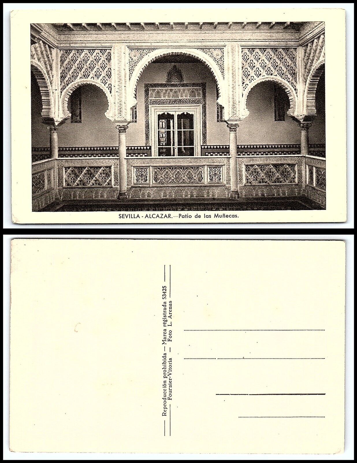 SPAIN Postcard - Sevilla, Alcazar, Patio de las Munecas D10