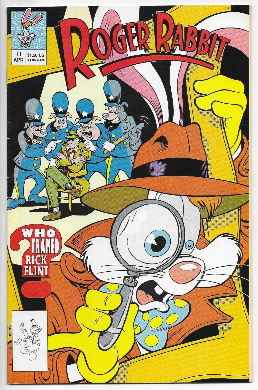 Roger Rabbit 9 & 11 DISNEY COMIC BOOK LOT 1st series Movie TV Cartoon CIRCA 1991