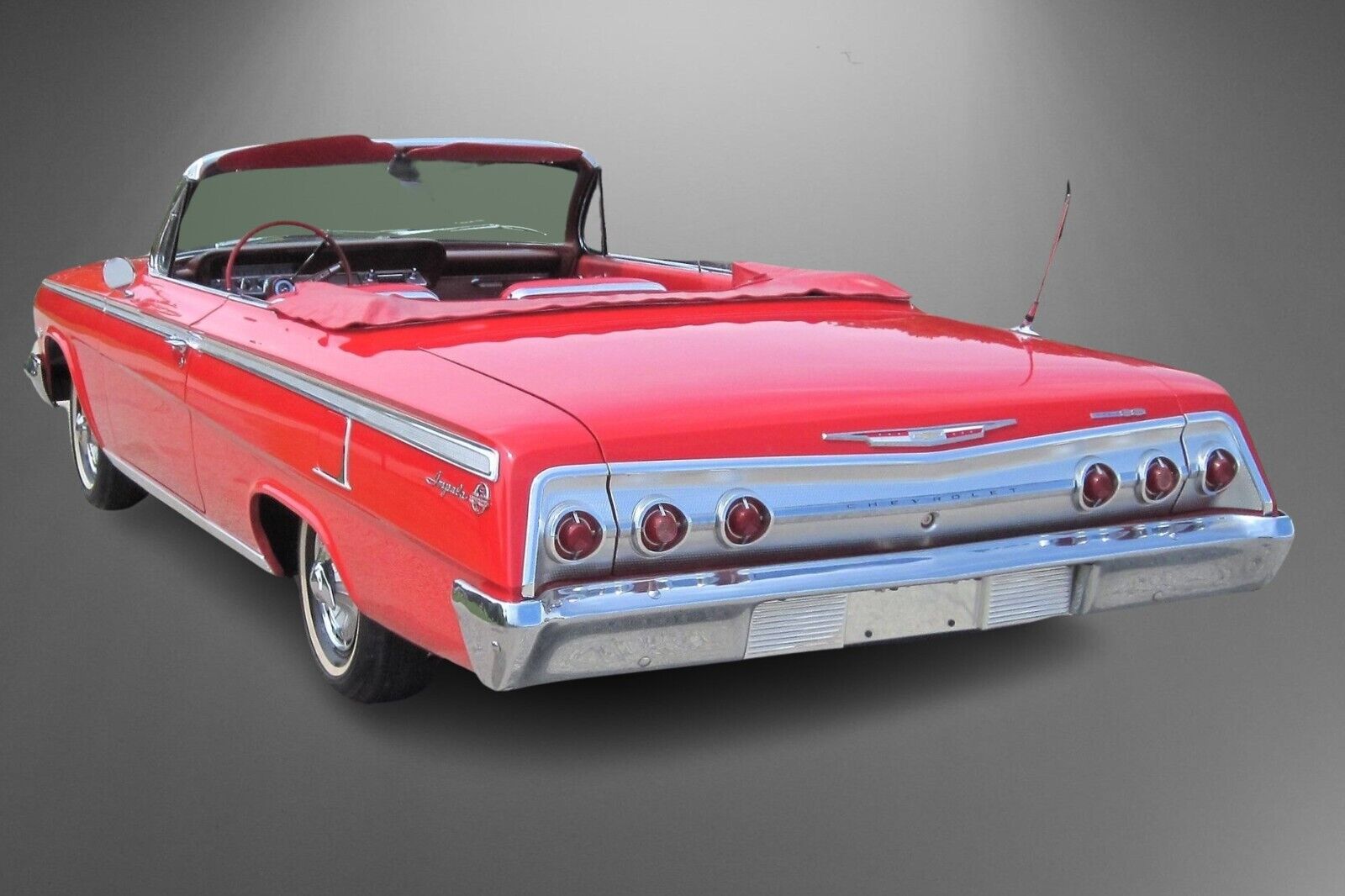 1962 Chevy Impala SS 409 13x19 Poster Style PhotoArt 10m HQ Chevrolet Roman Red
