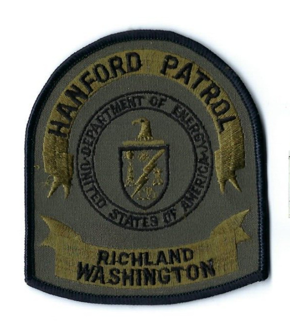 Hanford Patrol Nuclear Power Dept of Energy Richland WA Washington SUBDUED patch