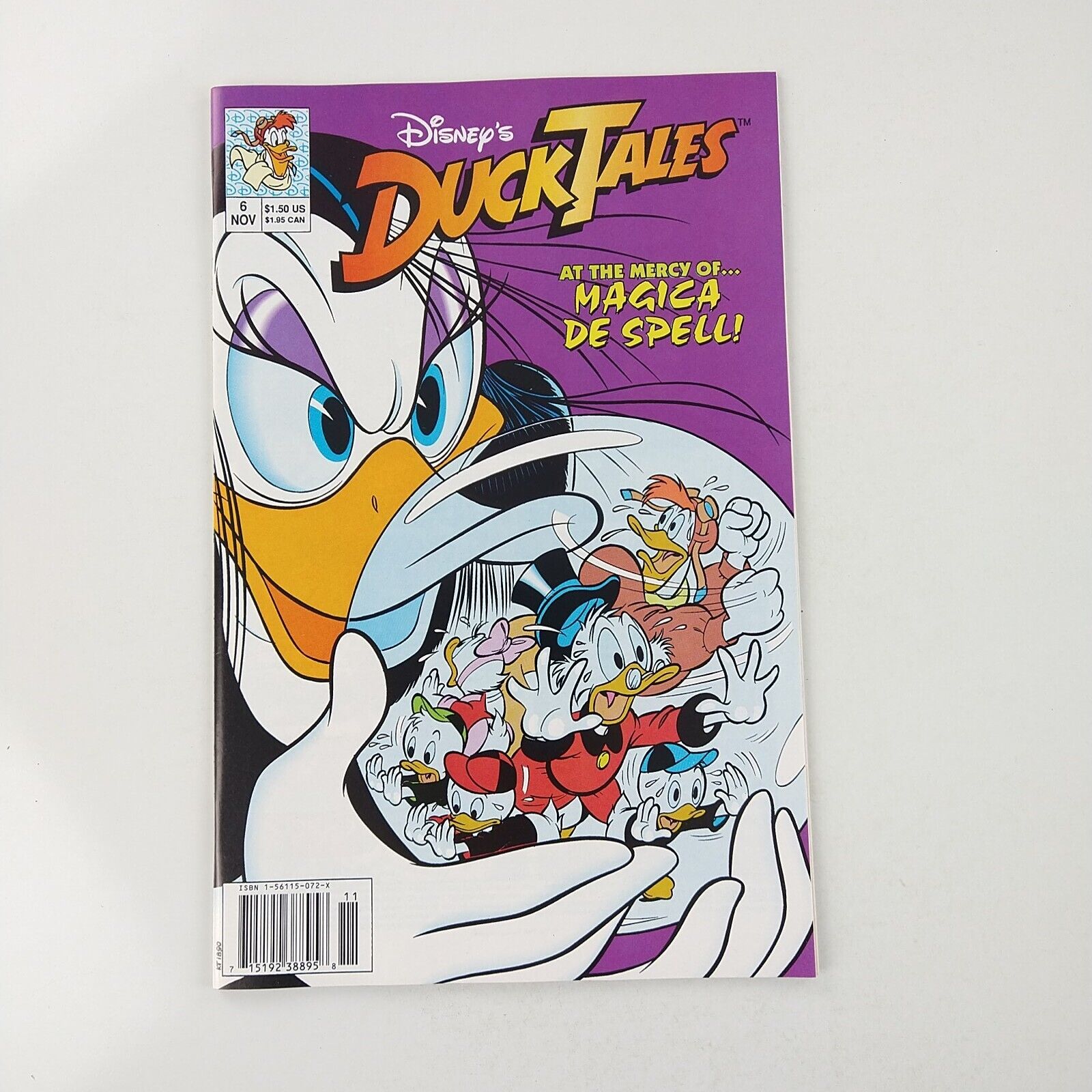 Disney\'s DuckTales #6 Low Print Newsstand NM- (1990 Disney) Duck Tales