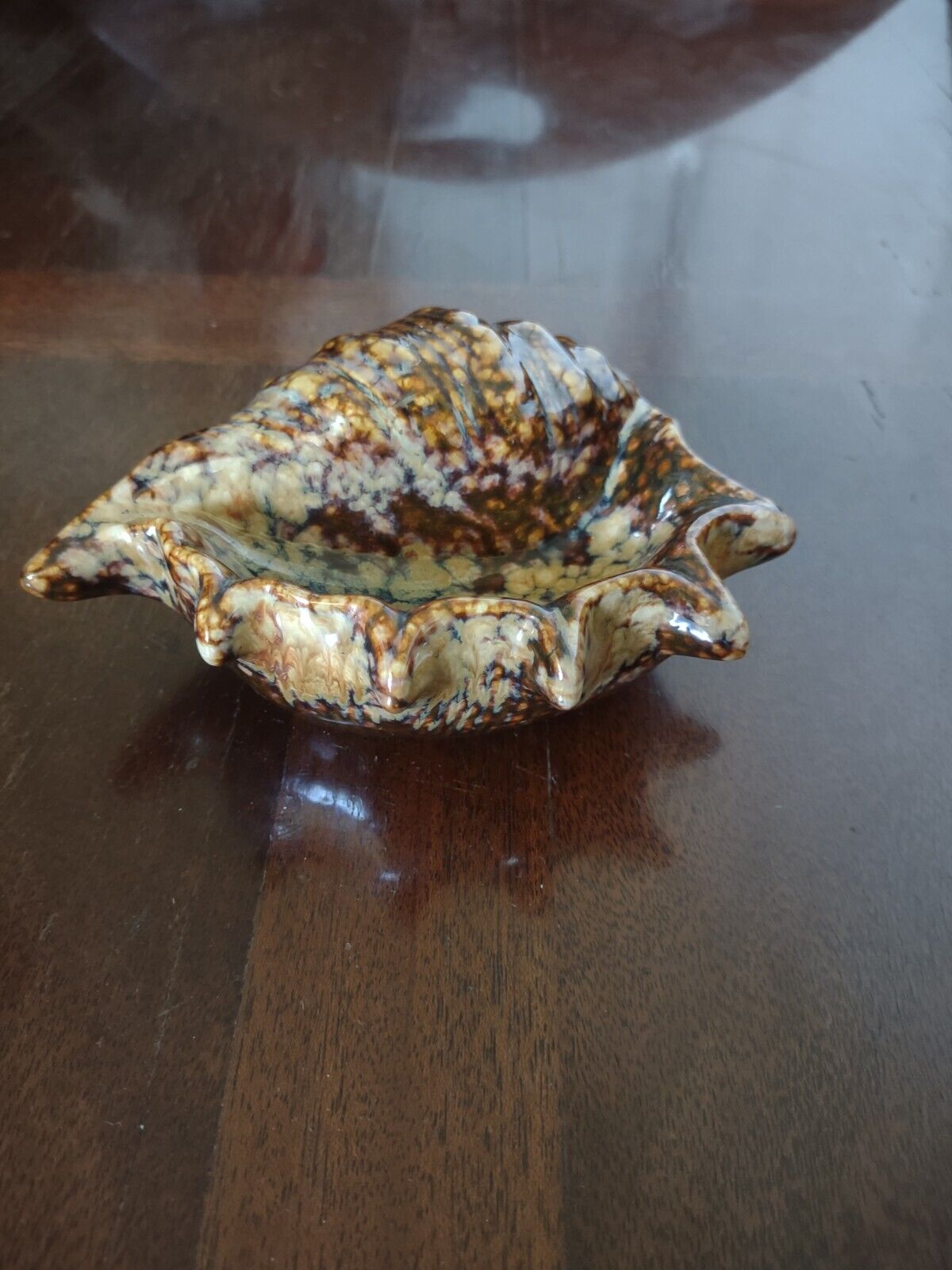 Vintage Conch Shell Planter Gorgeous Ceramic Art Pottery Nautical Beach MCM 