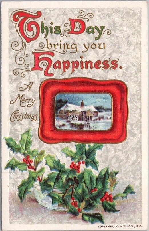 c1910s Winsch MERRY CHRISTMAS Postcard \
