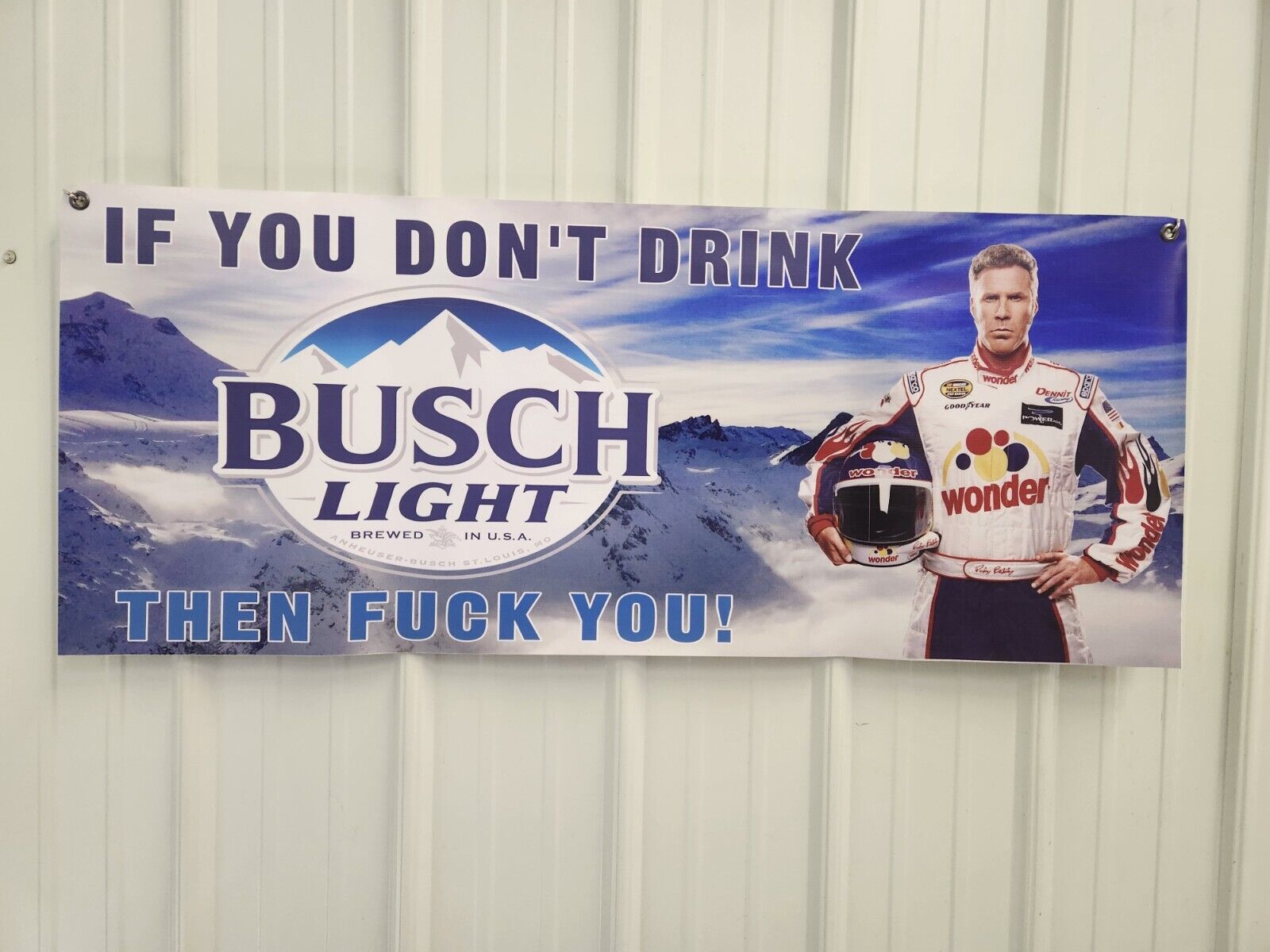 If you don\'t like beer Ricky Bobby Banner shop mancave fathers Day gift ideas