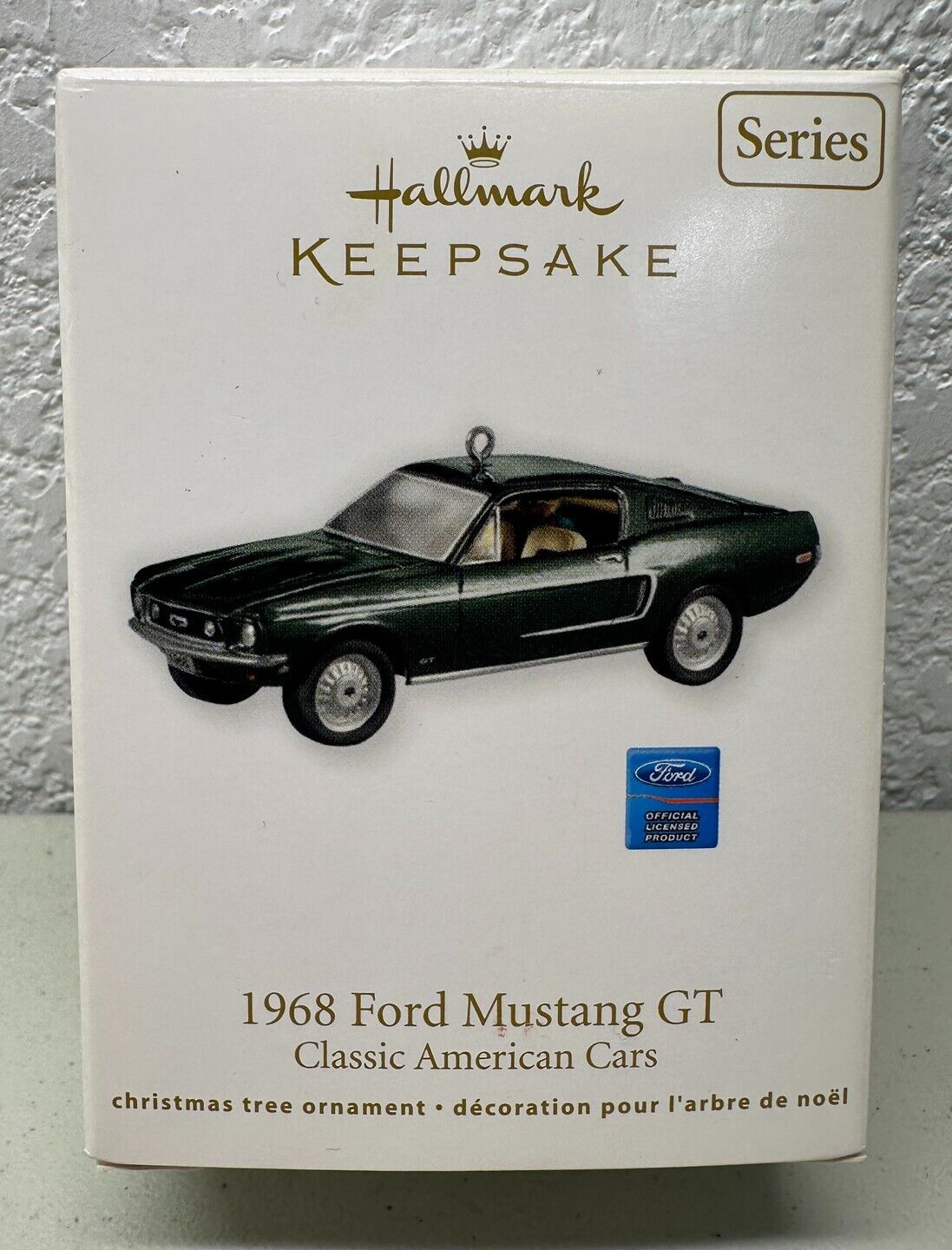 2011 Hallmark 21st Classic American Cars 1968 Ford Mustang GT Ornament Used