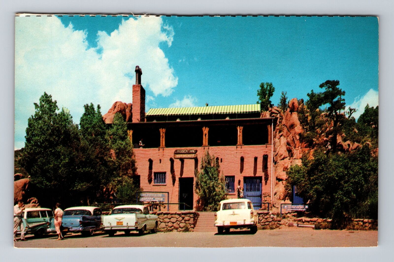 Colorado Springs CO-Colorado, Garden of the Gods, Hidden Inn, Vintage Postcard