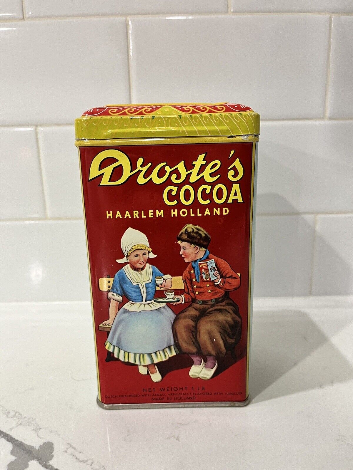 Vintage Antique Droste's Cocoa Holland Chocolate Tin