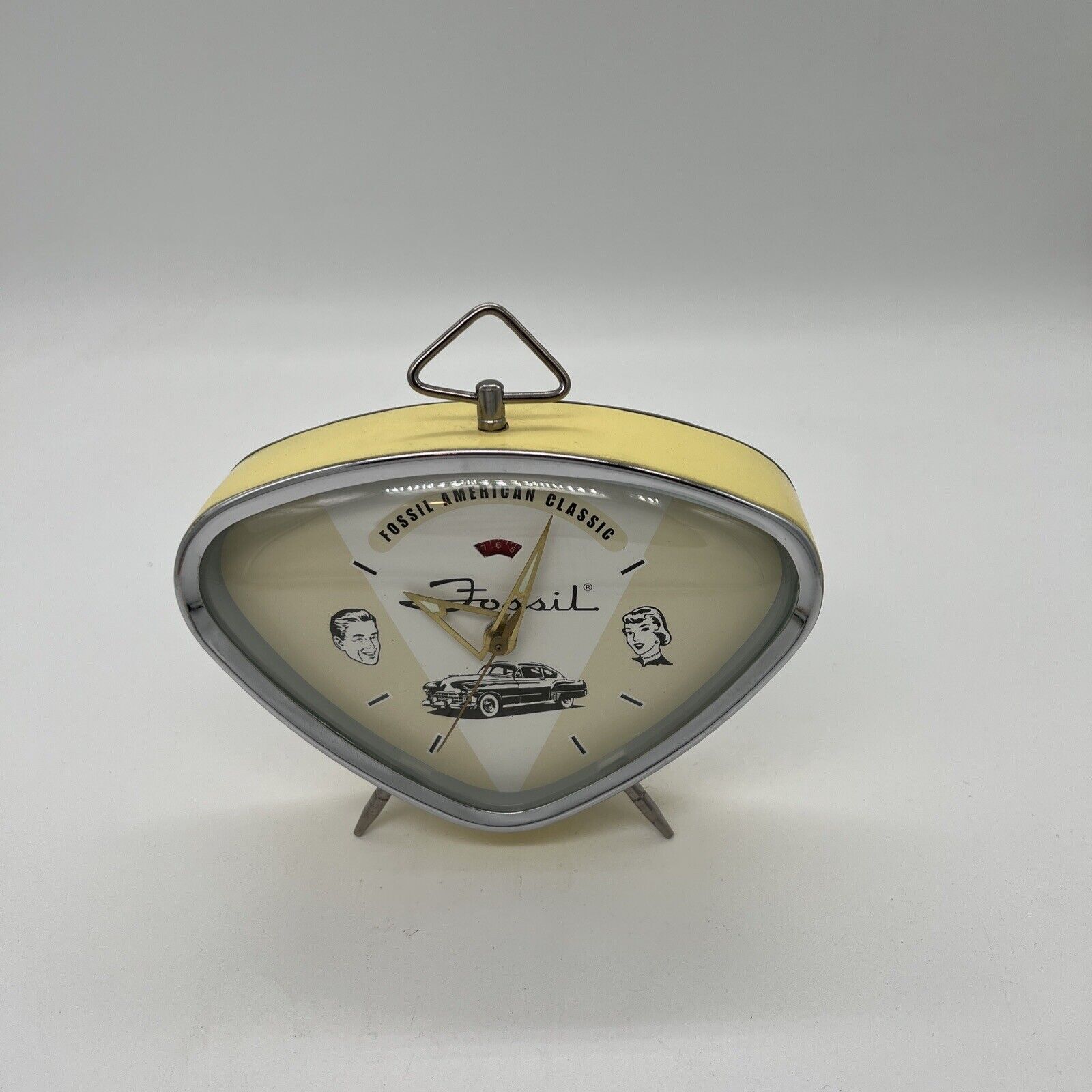 Vintage Retro Fossil American Classic Wind Up Alarm Clock NEW IN BOX