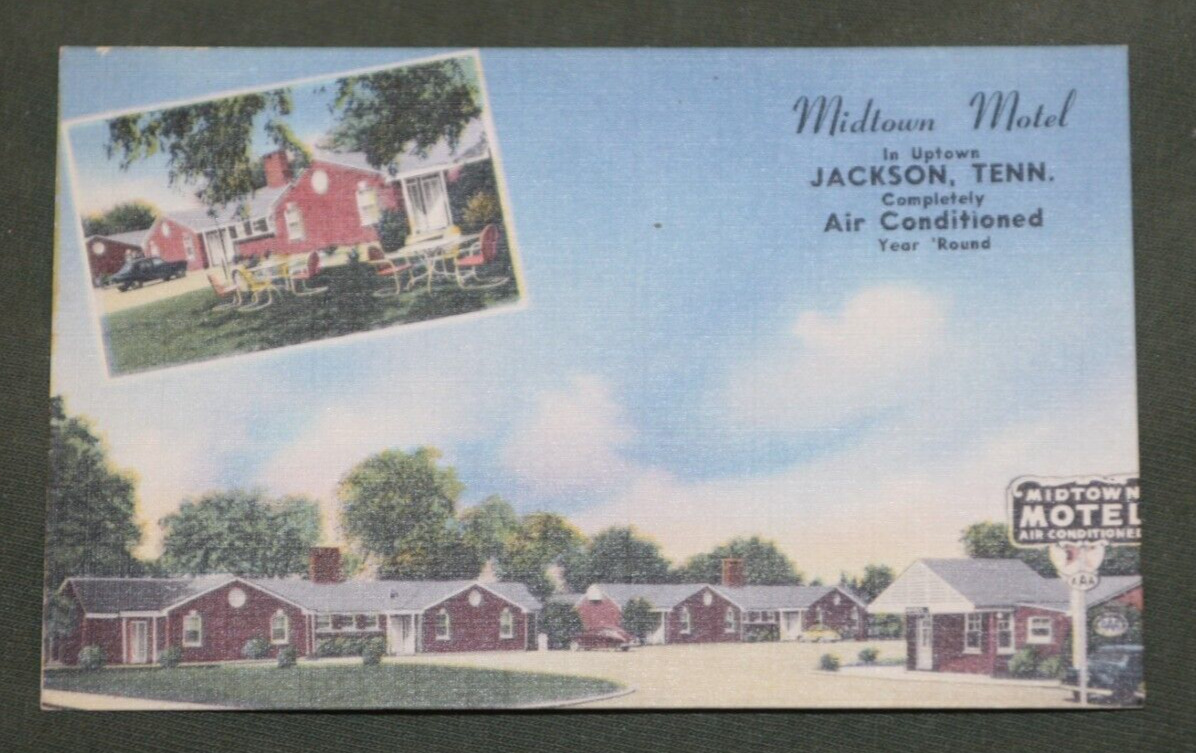 Vintage Postcard: Midtown Motel In Uptown Jackson Tennessee