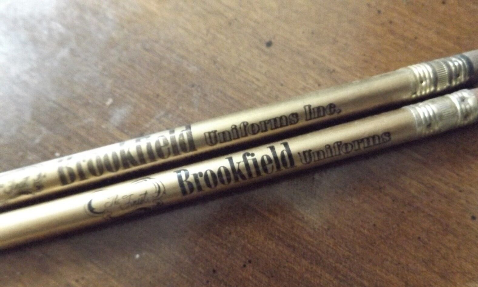 TWO Vintage Brookfield Uniforms Pencil Kansas City MO Unused Union Made Postal