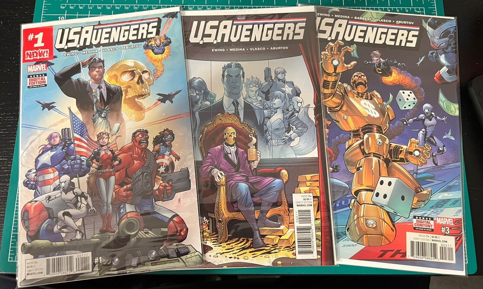 U.S.Avengers # 1 -3 COVER A Marvel 2017 1st App Of New Red Hulk Nice