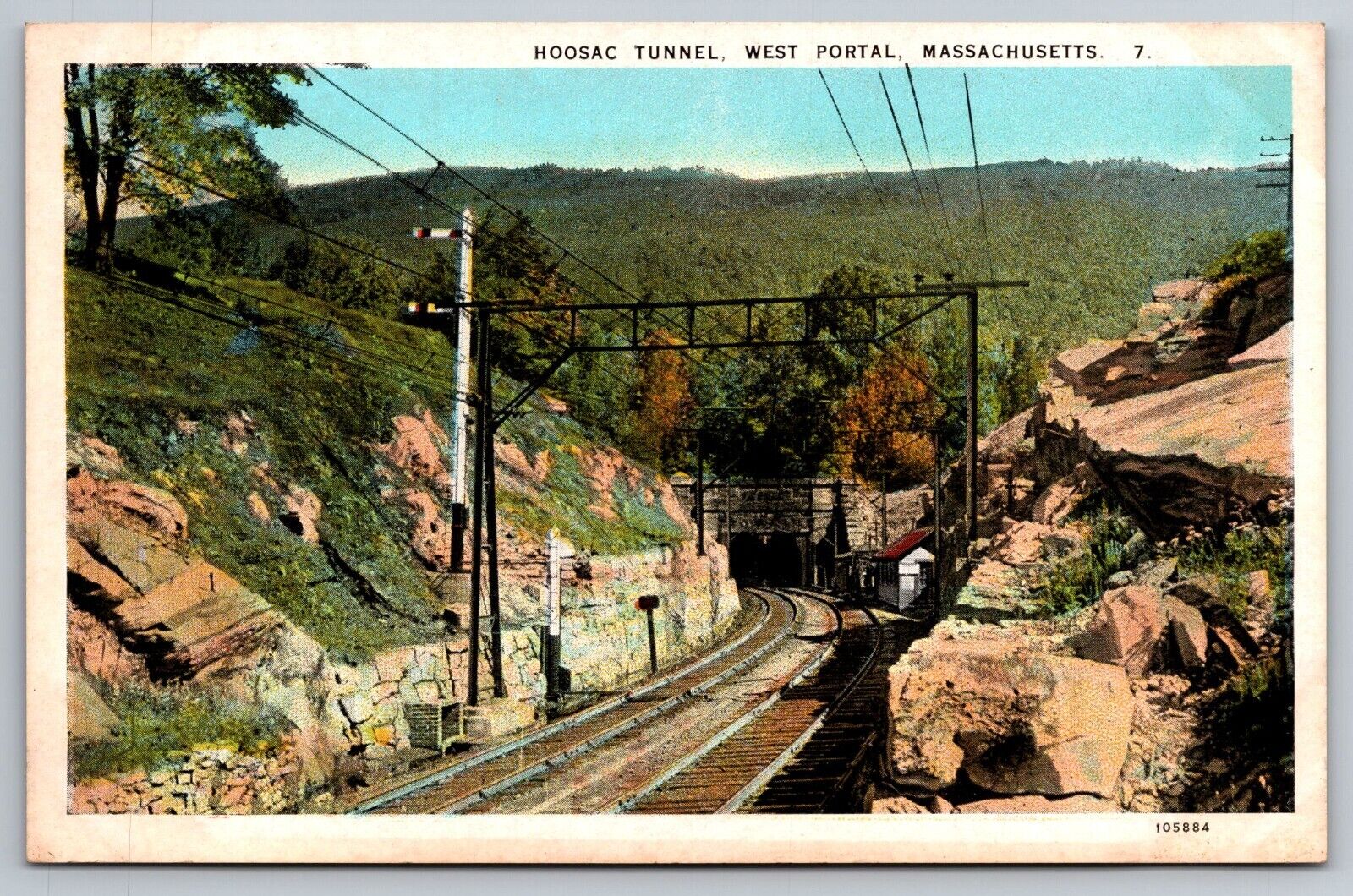 Hoosac Tunnel. West Portal. Massachusetts Vintage Postcard