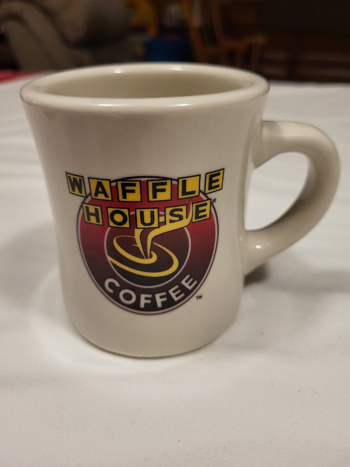 Vintage Waffle  House 06  White Coffee Mug Cup by Tuxton Restaurant Original 9oz
