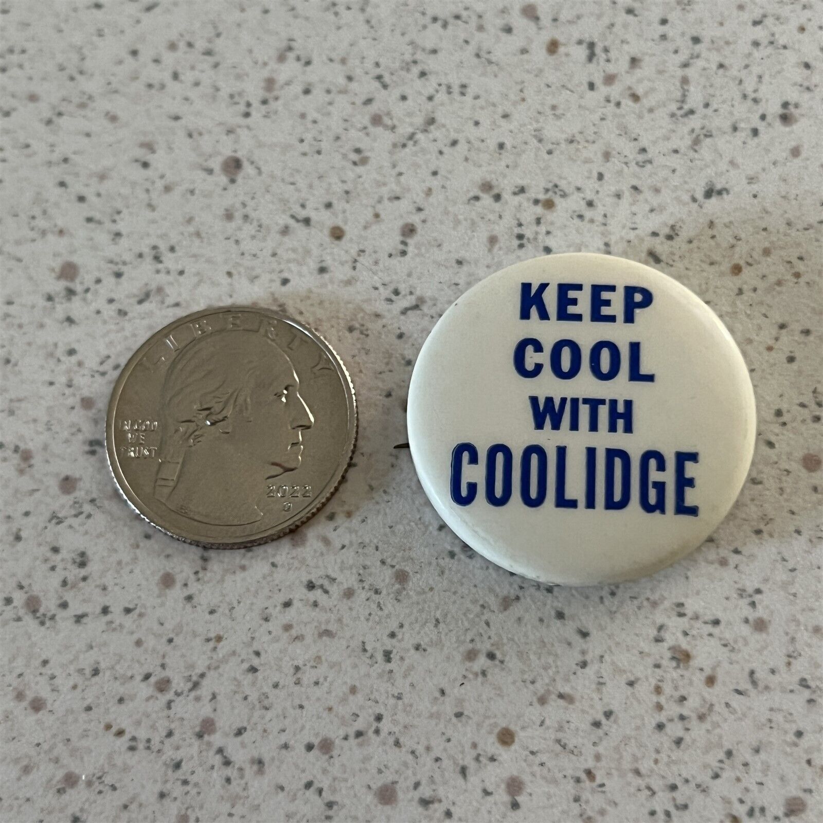 Keep Cool With Coolidge Calvin Reproduction Fantasy Election Pinback Button 
