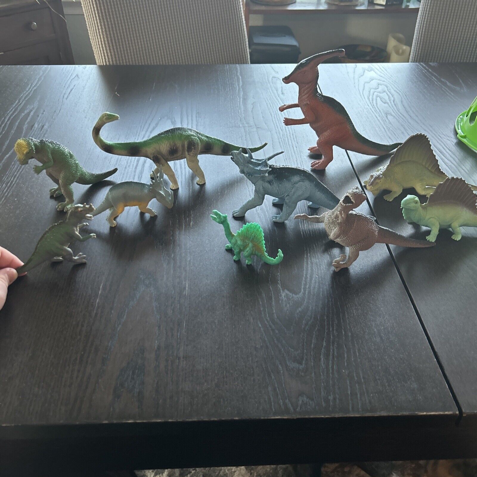 Dinosaur Toys Lot of 10 Various Types, Colors and Sizes