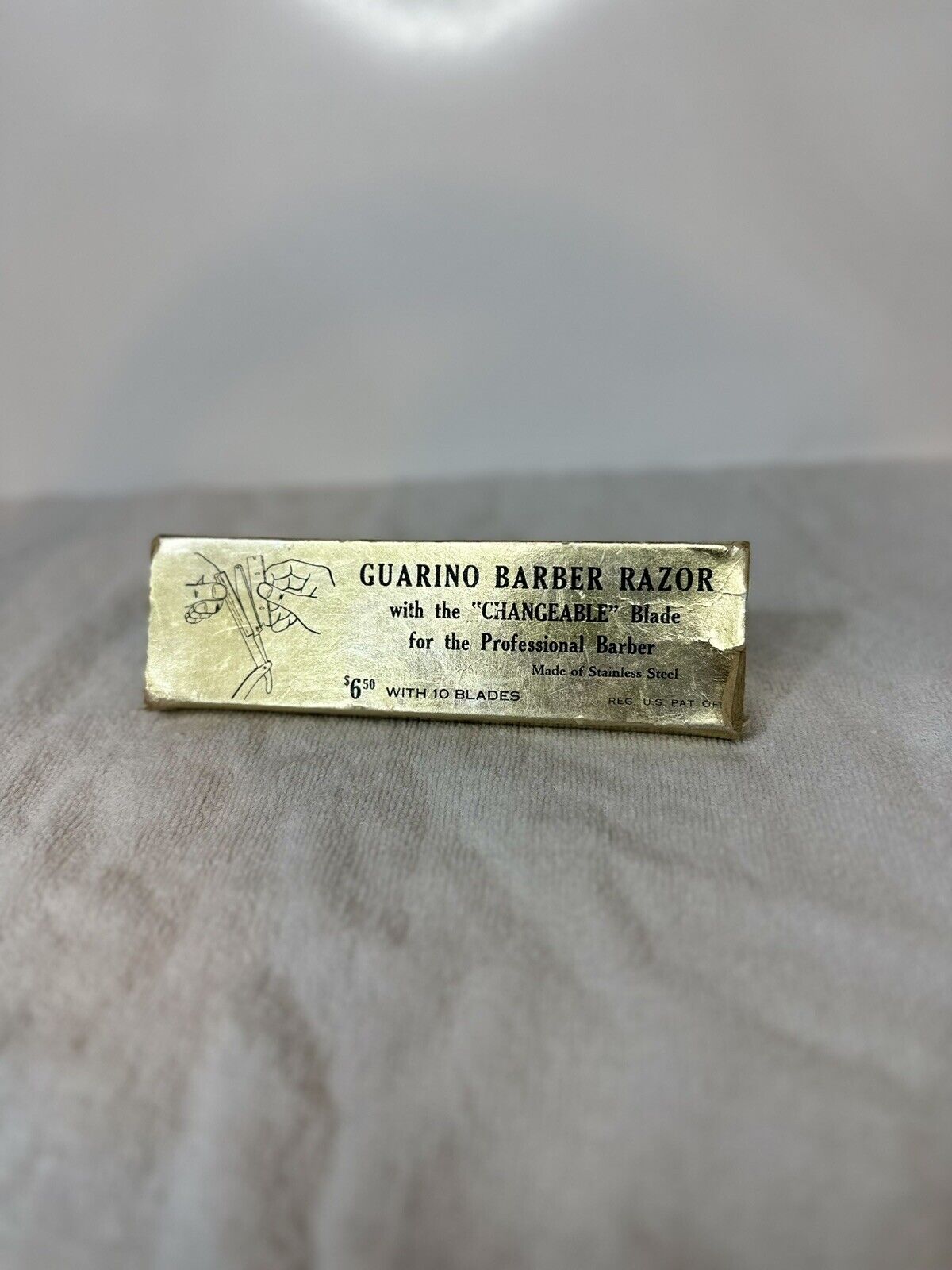 Rare Vintage Barber Razor In Box With New, Used Blades