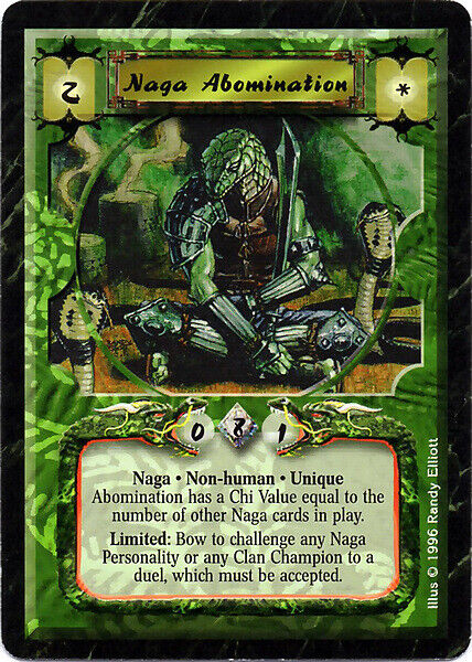 Naga Abomination - Emerald Edition - Legend of the Five Rings CCG
