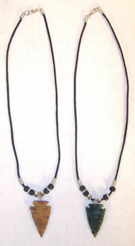 4 REAL STONE ARROWHEAD NECKLACE western fashion jewelry stones arrow head NEW 