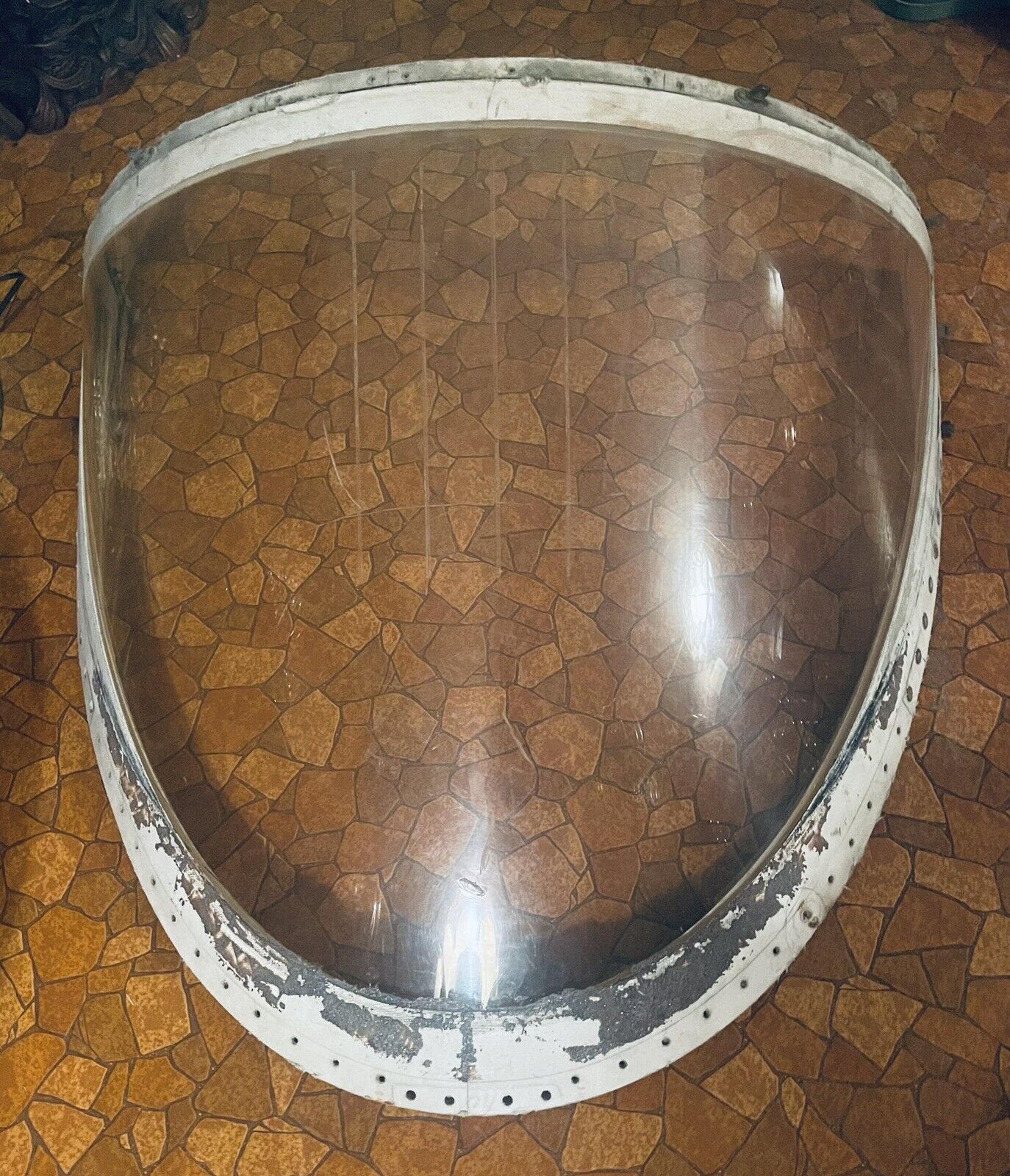 Vintage Airplane Canopy Section with 3/4” Plexiglass Windshield 33” x 30”