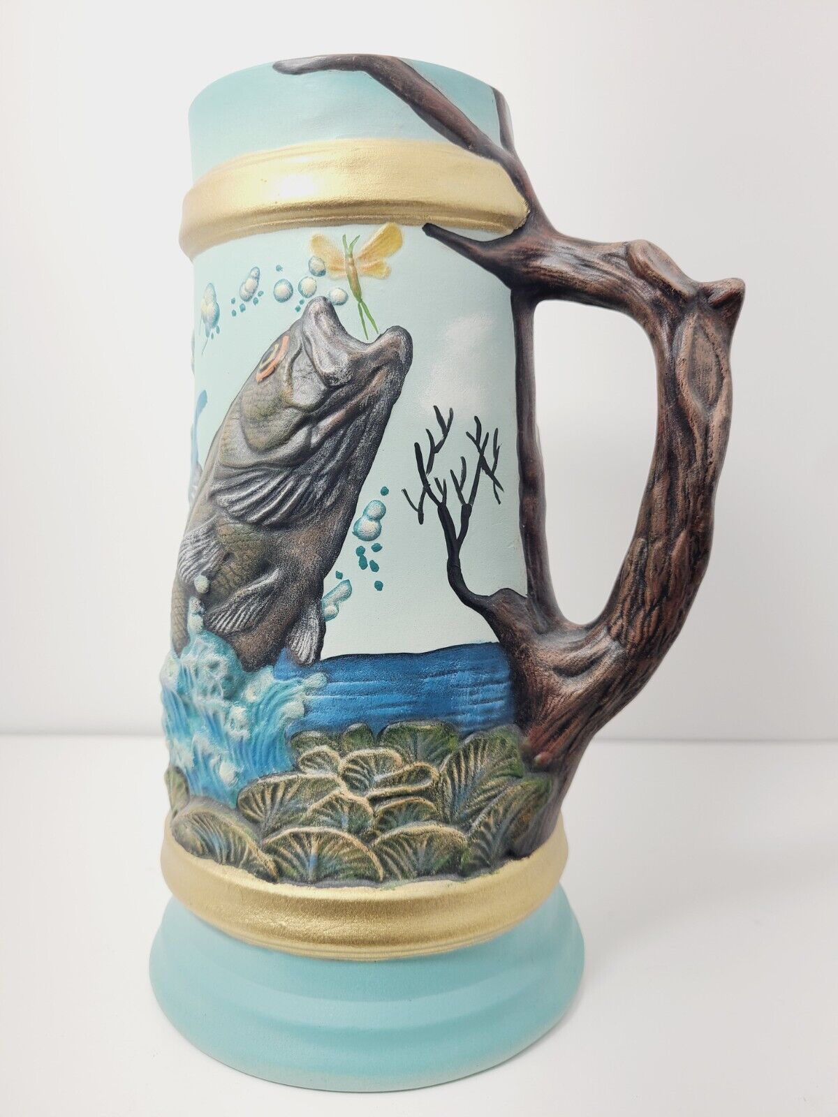 Ceramic Bass Beer Stein Gift for Fisherman